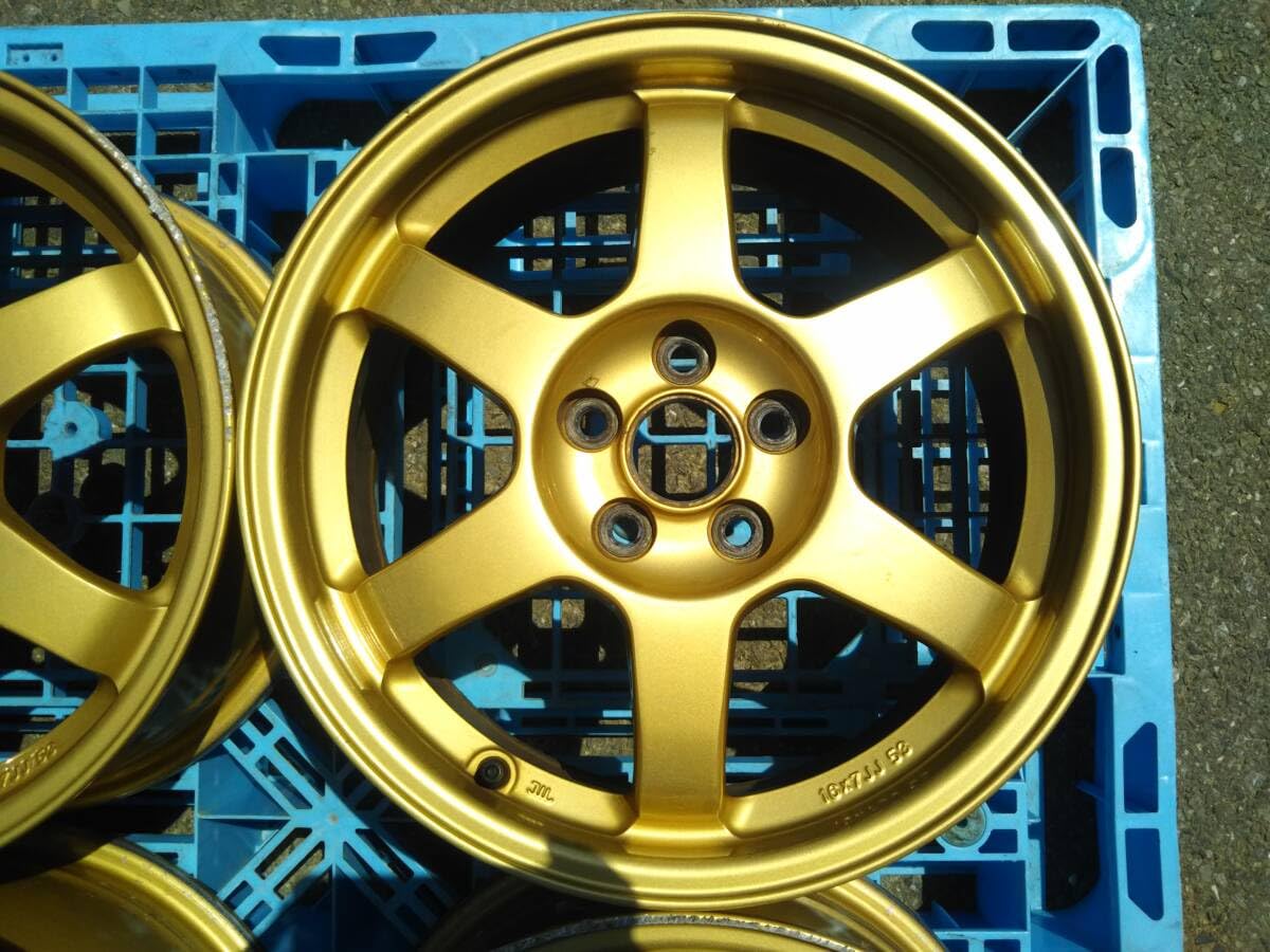 Amazon.co.jp: 品 レイズ RAYS STI TE37 ゴールド ホイール